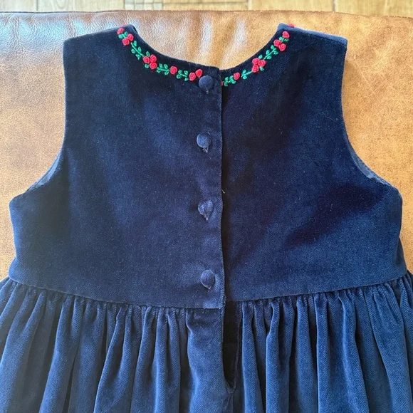 3t navy blue dress Navy Heather Floral Hearts Dress for Kids by Andy & Evan